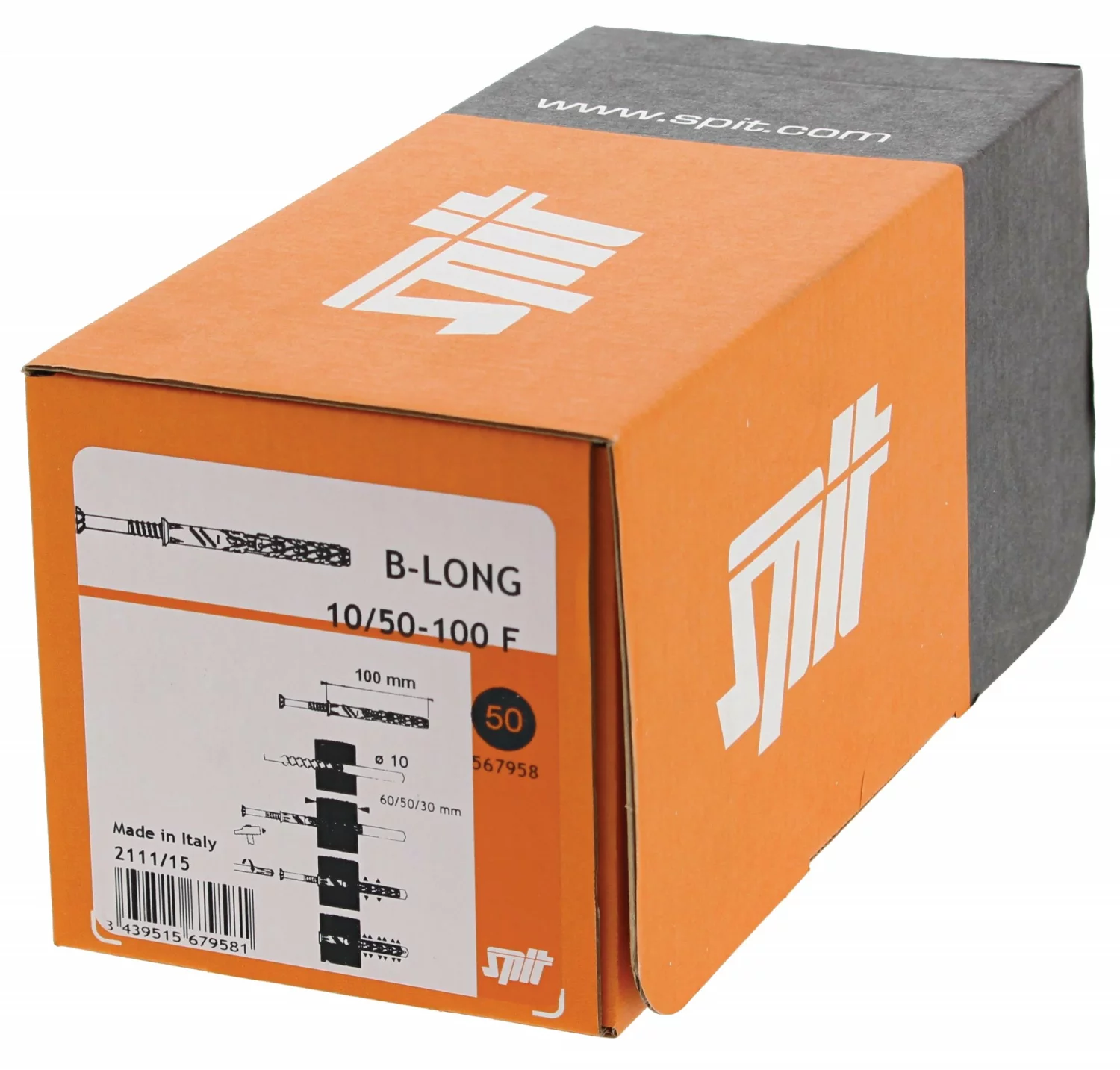 Spit - b-long cheville constr. 10x260/210f tête fraisée tx40-image