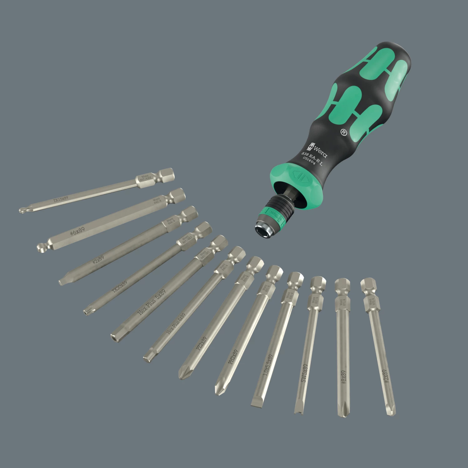 Wera 05051494001 838 RA-R L porte-embouts - 1/4 » - 140 mm - avec fonction cliquet-image