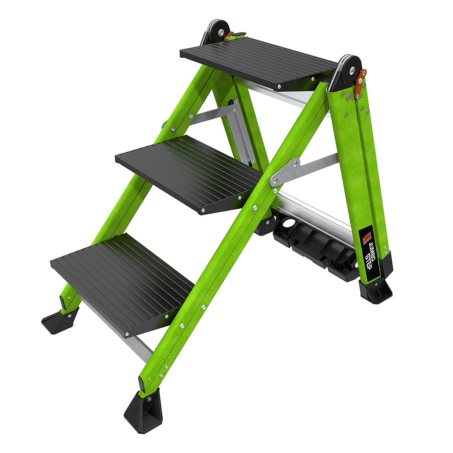 Little Jumbo 484322310 Little Giant Jumbo Step Escabeau - Simple - Fibre de verre - 1 x 3 marches - max. hauteur de travail 2,64m