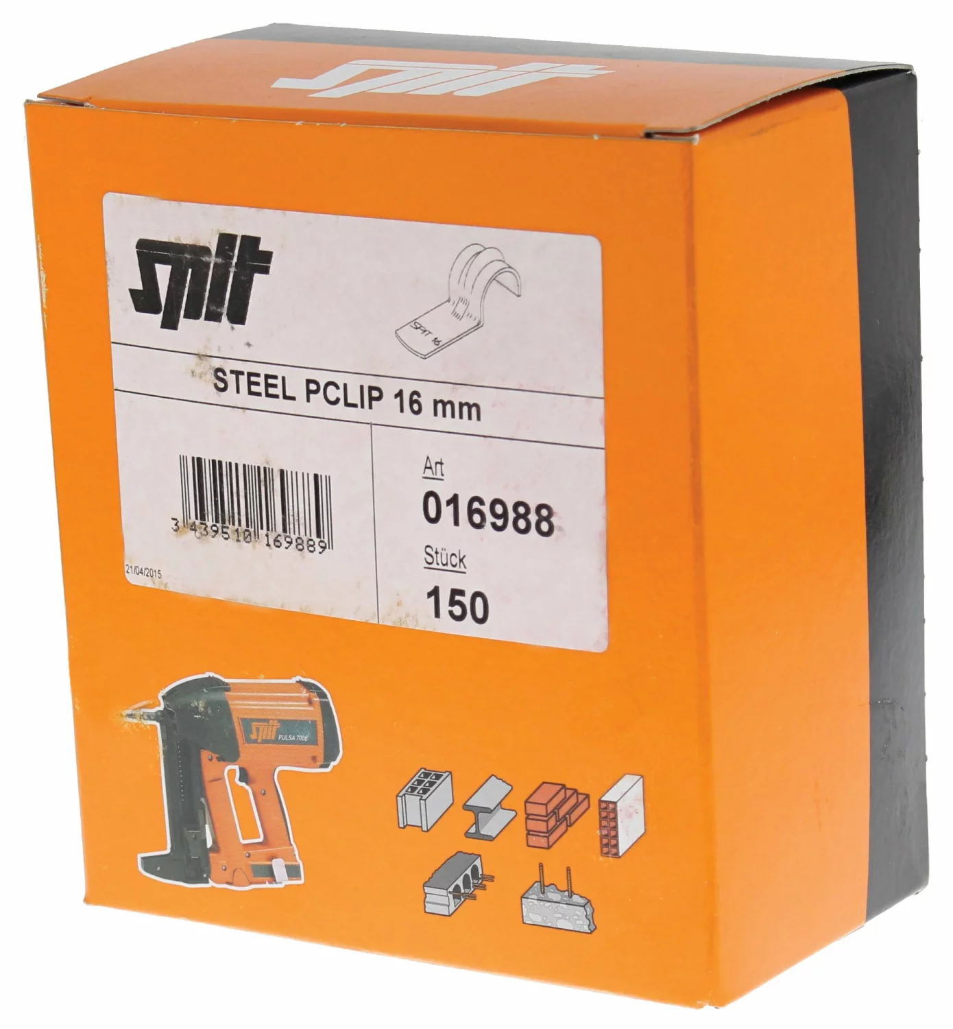 Spit 016988 P-Clip D. - 16mm - Metaal (150st)-image