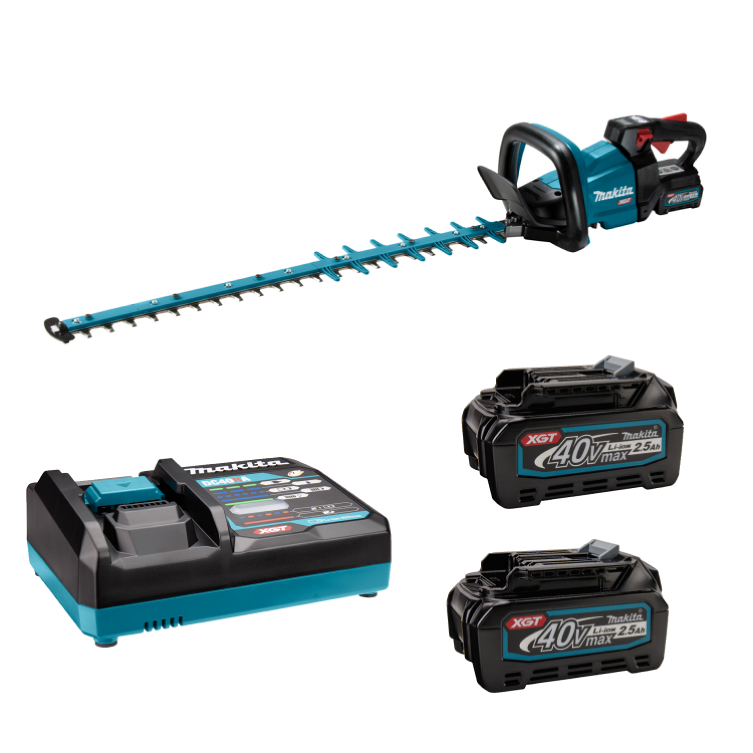 Makita UH009GD201 XGT 40V Max Accu Heggenschaar set (2x 2,5 Ah accu) - 750 mm-image