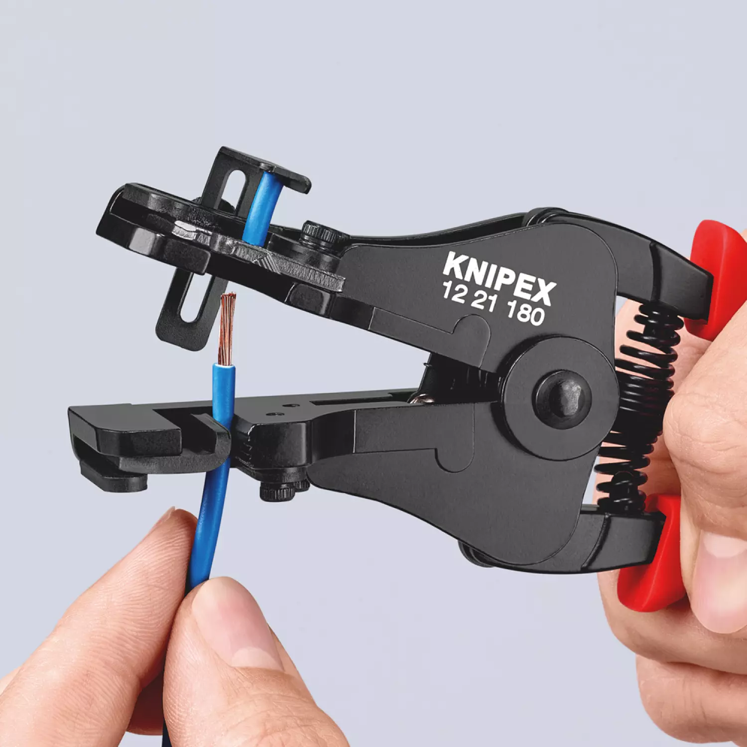 Knipex 12 21 180 - Pince à dénuder avec couteaux de forme-image