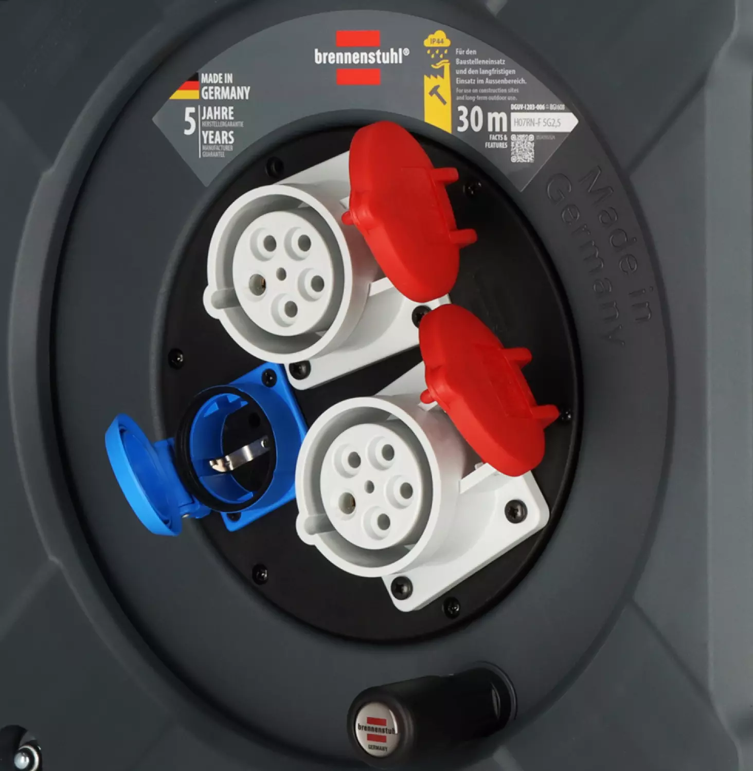 Brennenstuhl Professional KD 3200 C7 Bouwplaats Cube H07RN-F5G2,5 1x230V + 2x400V/16A - 30m - Zwart-image