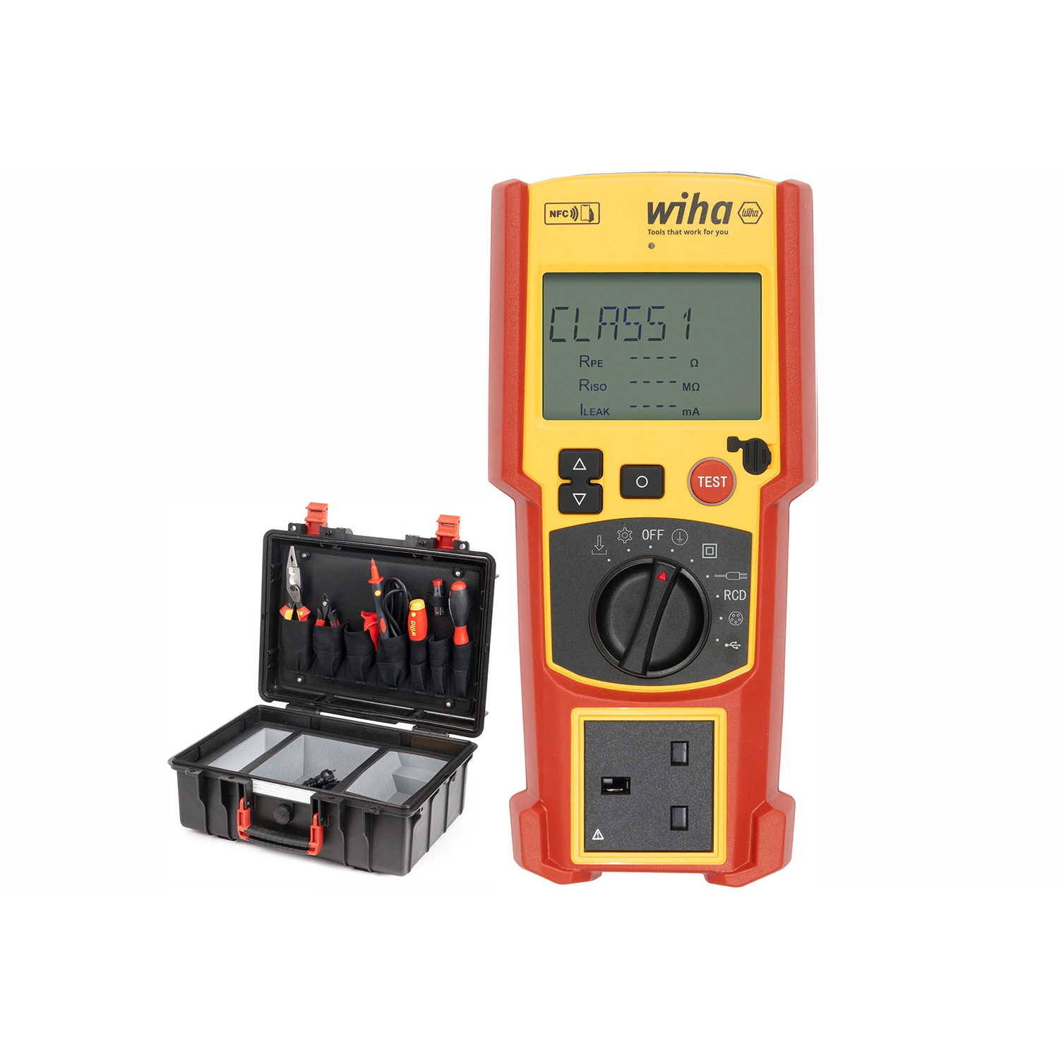 Wiha 47220 Apparaattester set PAT one in koffer - incl. gereedschap en toebehoren