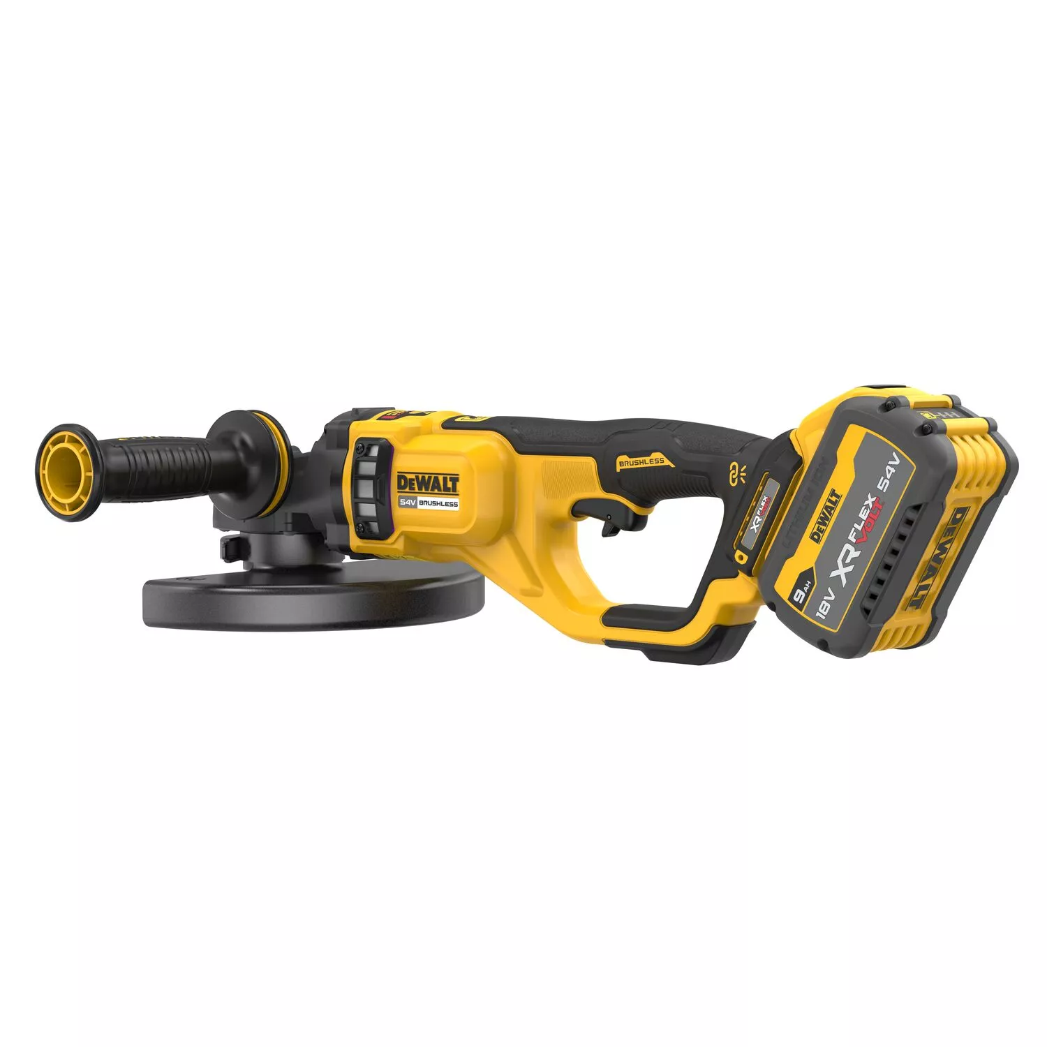 DeWALT DCG460X2 Kit de meuleuse d'angle sans fil Li-ion Flexvolt 54 V (2 batteries 9,0 Ah) dans un coffret - 230 mm-image