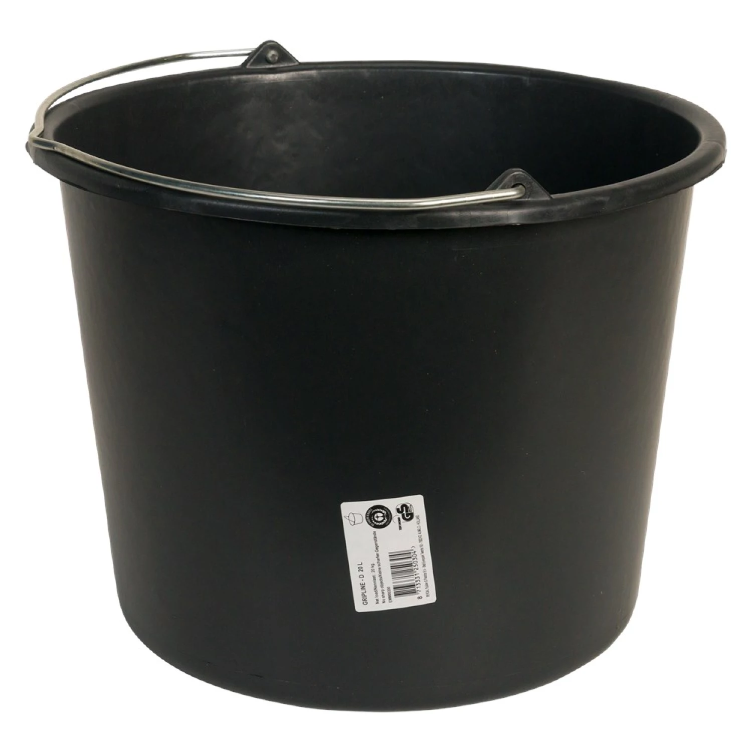 Gripline EMM00200-0001 Durable - Seau de maçon - 20L - noir-image