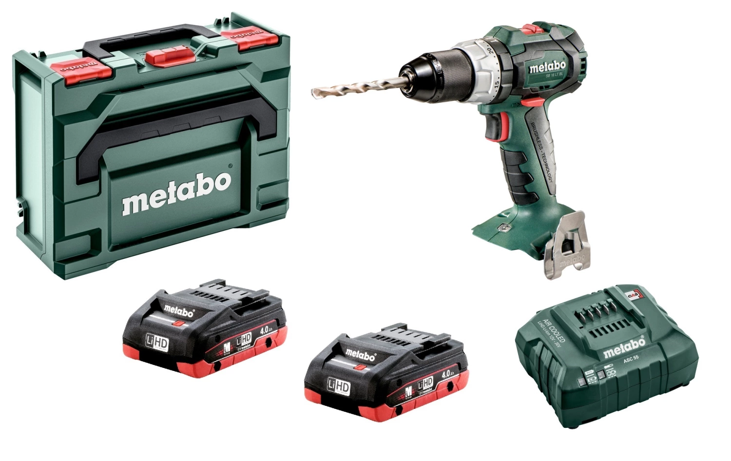 Metabo SB 18 LT BL 18V LiHD accu klopboor-/schroefmachine set (2x 4,0Ah accu) in metaBox - koolborstelloos-image