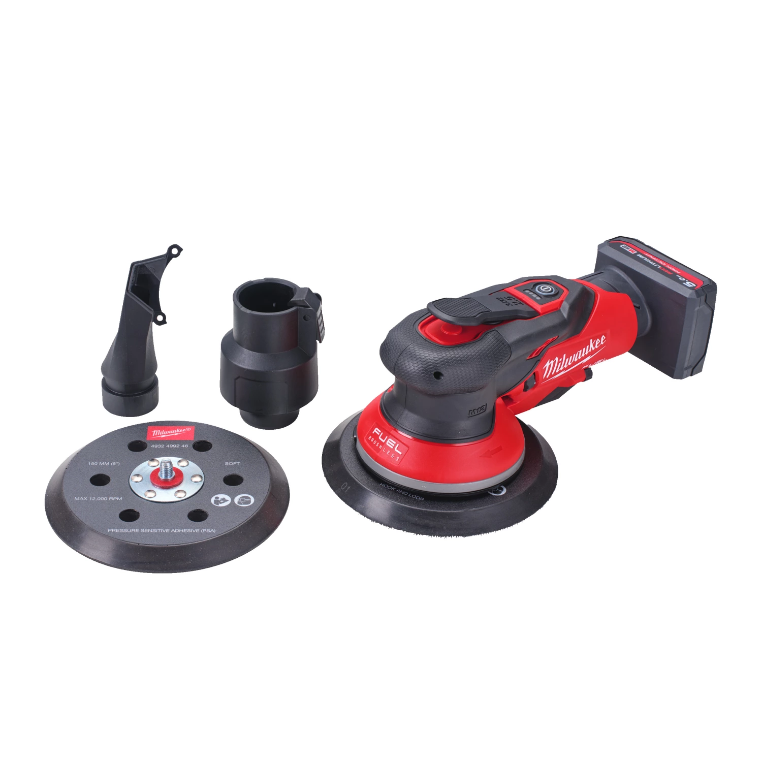 Milwaukee M12 FROS2.5-502x 12V Li-ion accu Excentrische schuurmachine set (2x 5.0Ah accu) in HD Box - 150mm-image