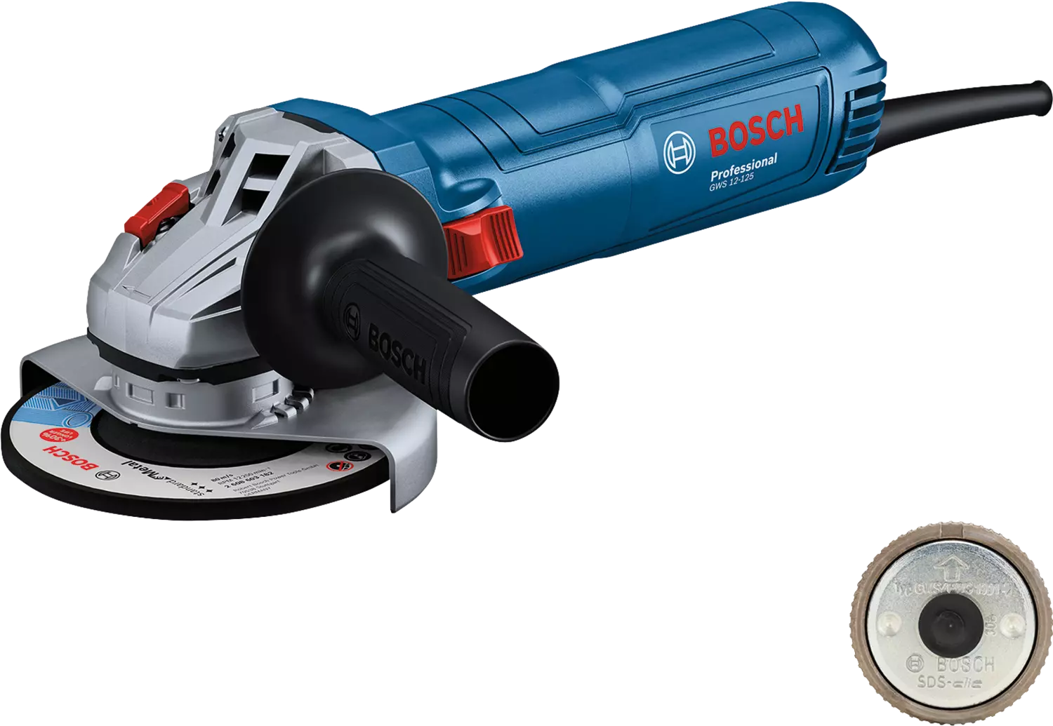 Bosch GWS 12-125 Haakse Slijper in doos + SDS Click-image