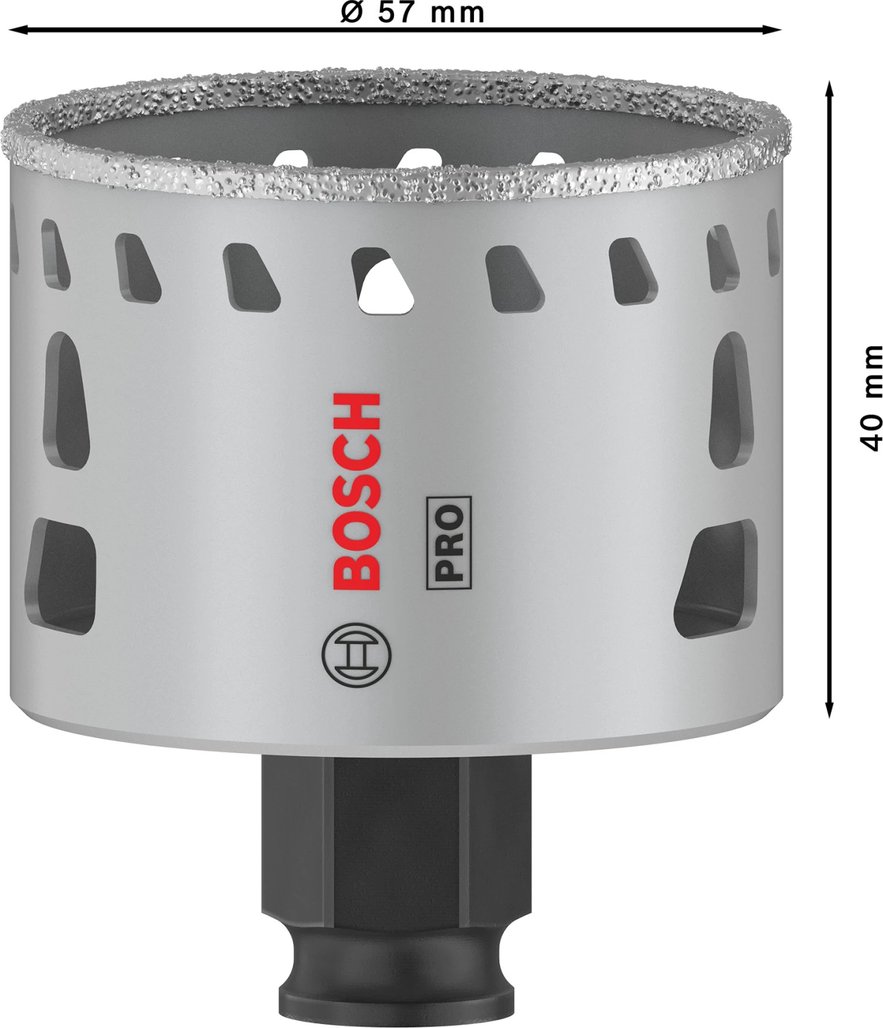 Bosch 2608901564 Scie cloche diamantée PRO Tile PC Plus pour carrelage - 57 mm-image