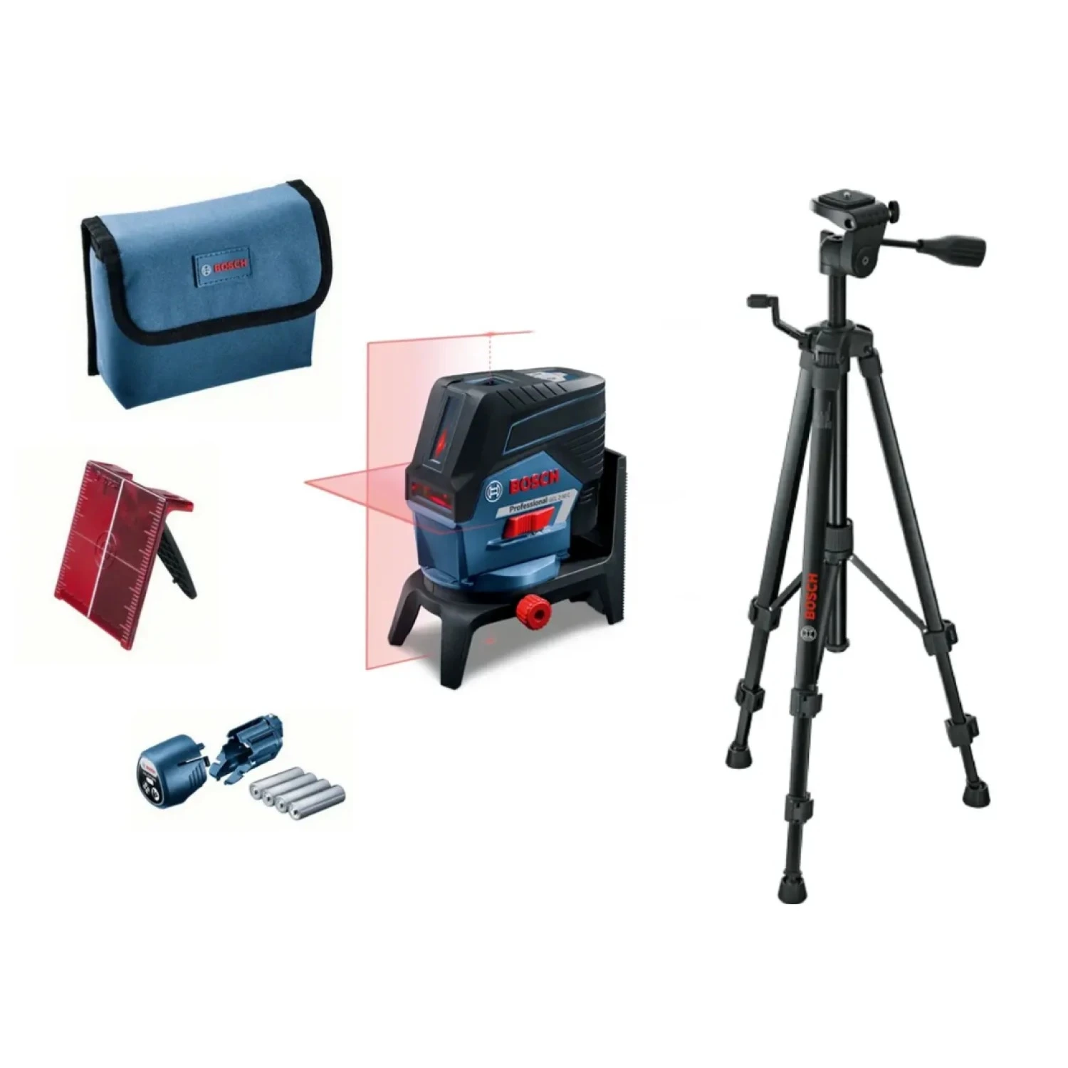 Bosch GCL 2-50 C 12V Li-Ion accu Kruislijnlaser in etui + Statief (BT 150) - 20m-image