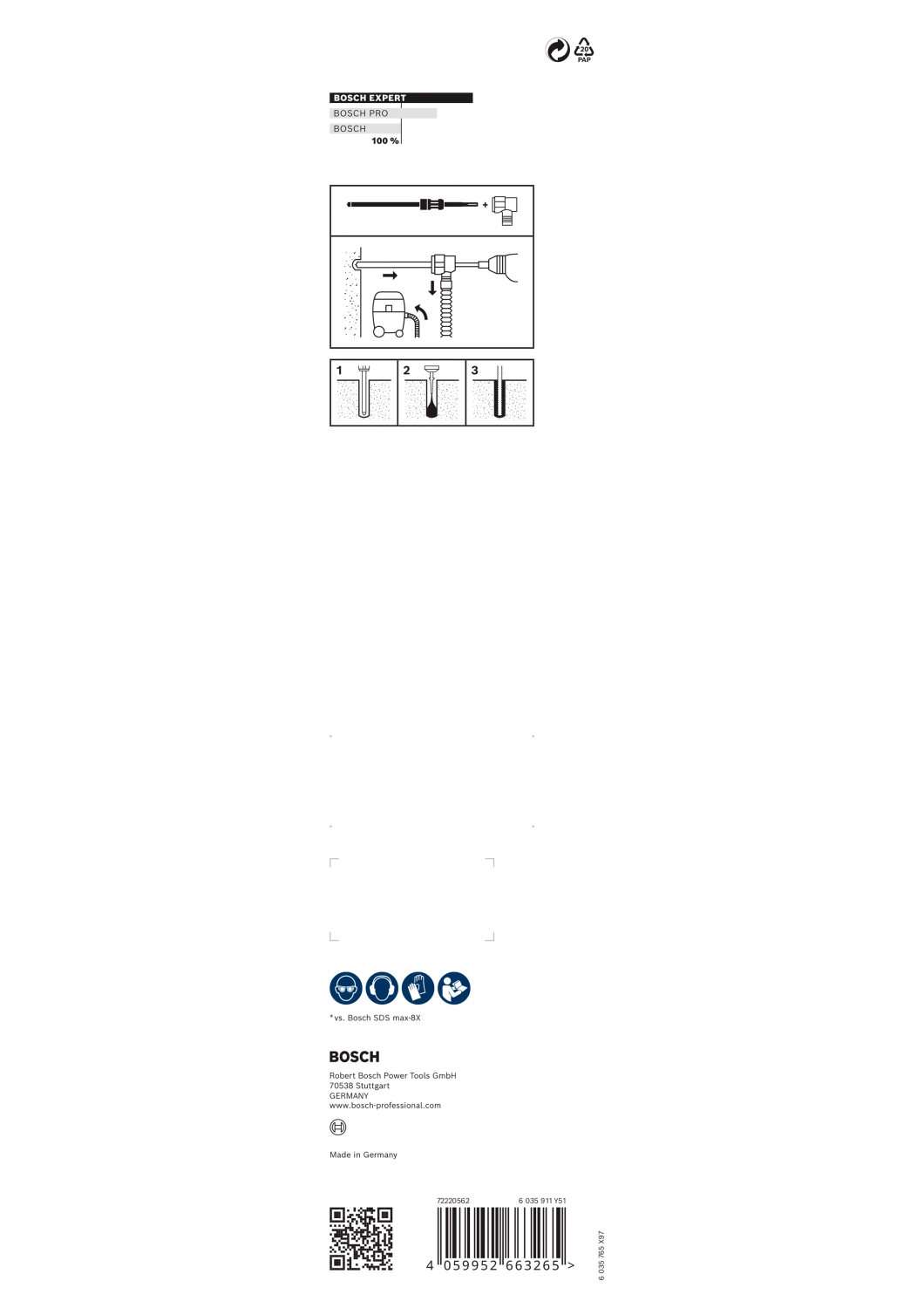 Bosch 2608901794 EXPERT Foret à Marteau SDS Clean SDS Max-8X - 24x400x650mm-image