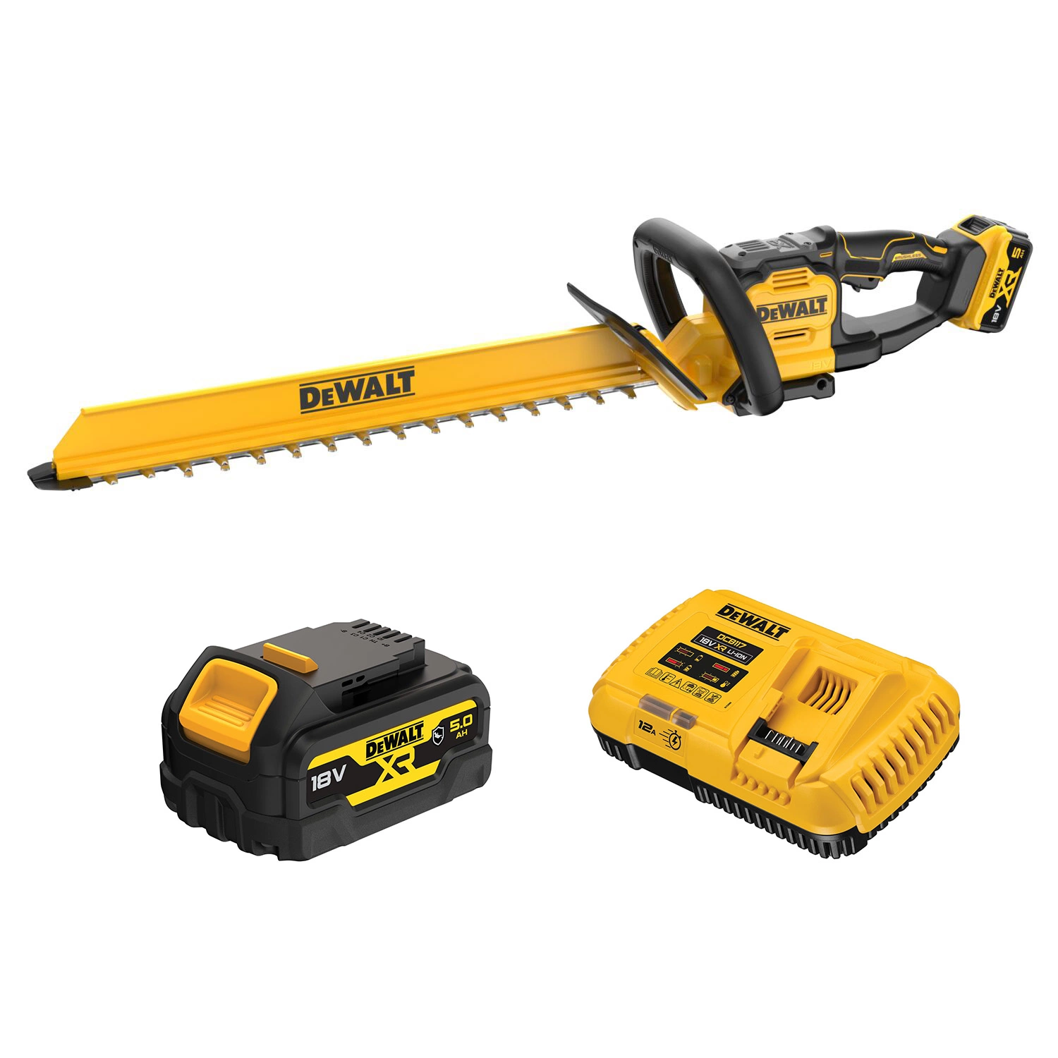 DeWALT DCMHT567P1-QW Kit taille-haie sans fil Li-ion 18 V (1 batterie 5,0 Ah) - 60 cm-image
