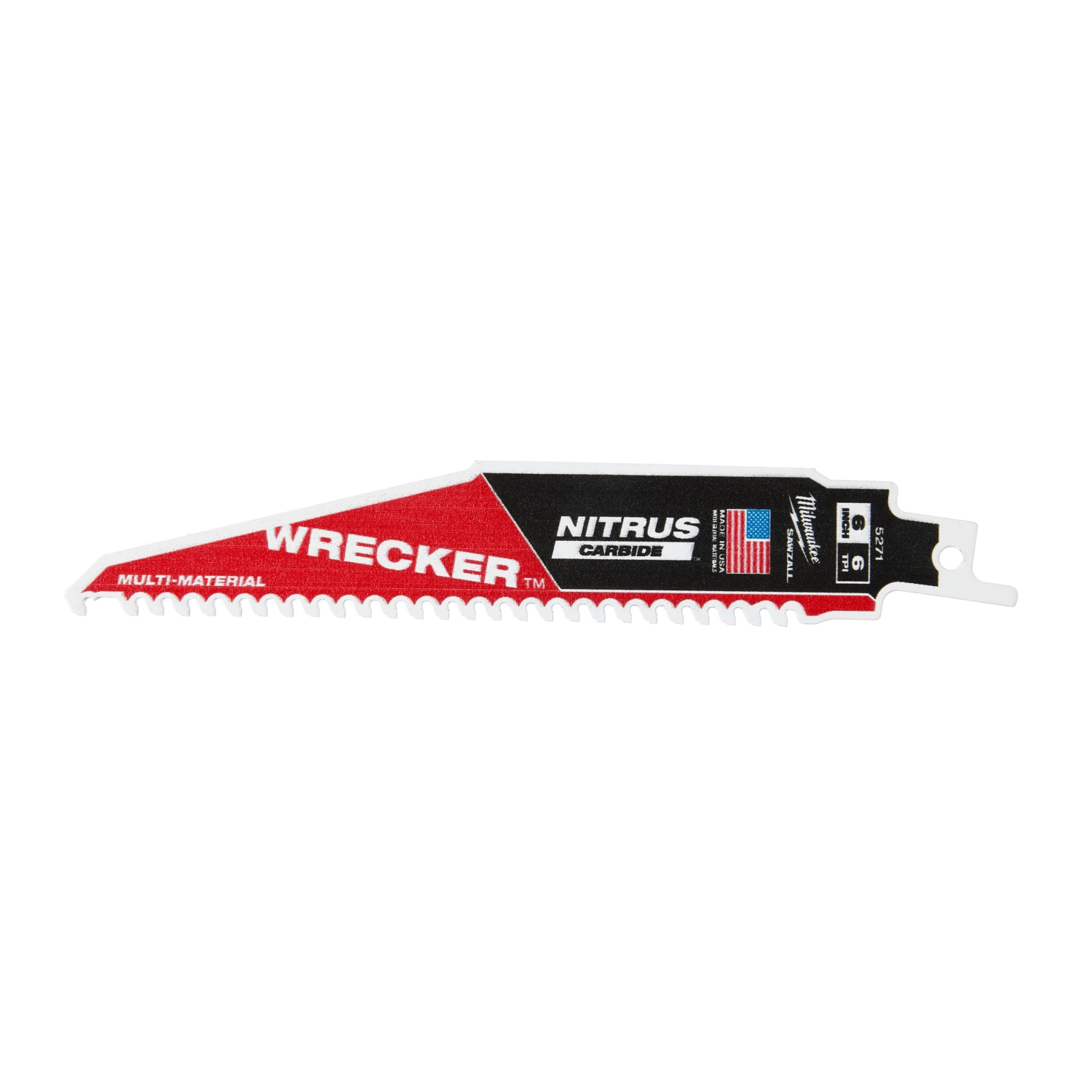 Milwaukee 48475571 Lame de scie alternative Sawzall WRECKER NITRUS Carbide - 150 x 6TPI - multi mat. - 5 pcs.-image