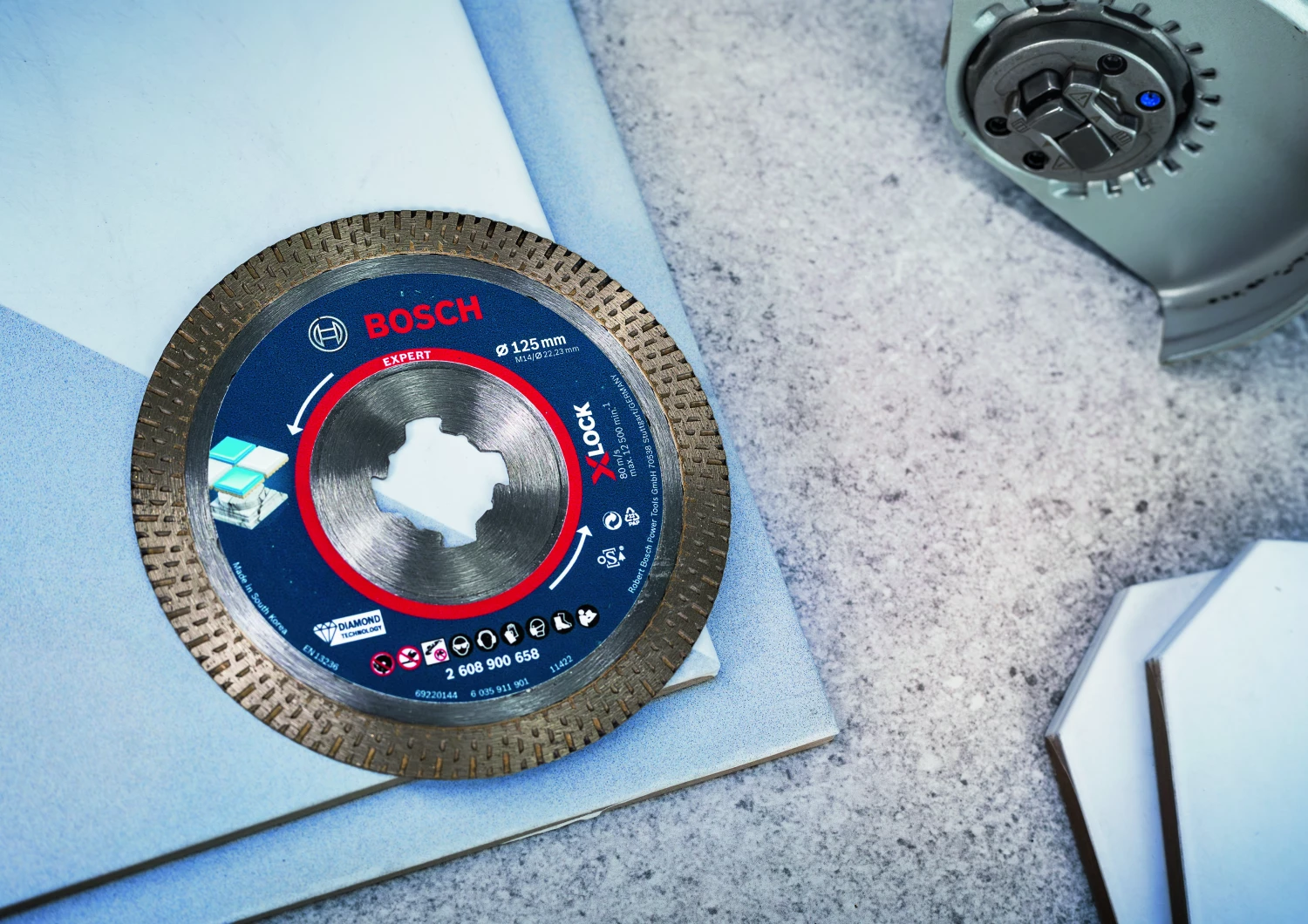 Bosch EXPERT 2608900658 - EXPERT Disque diamanté X-LOCK Hard Ceramic 125 x 22,23 x 1,4 x 10 mm-image