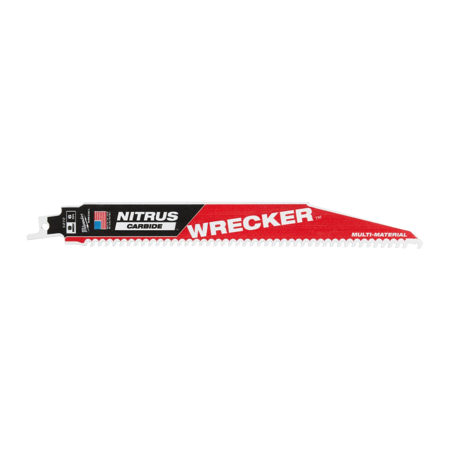Milwaukee 48475272 Sawzall Reciprozaagblad WRECKER NITRUS Carbide - 230 x 6TPI - multi mat.-image