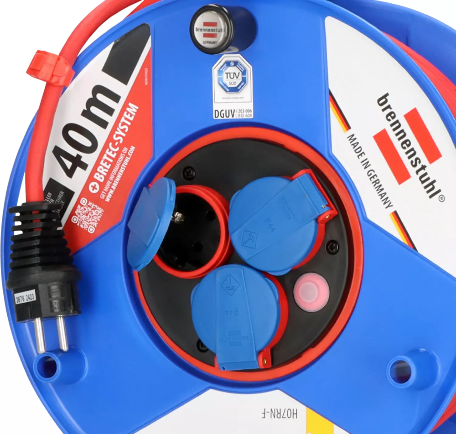 Brennenstuhl 1208930 Garant Bretec IP44 kabelhaspel - H07RN-F 3G1,5 - 40m-image