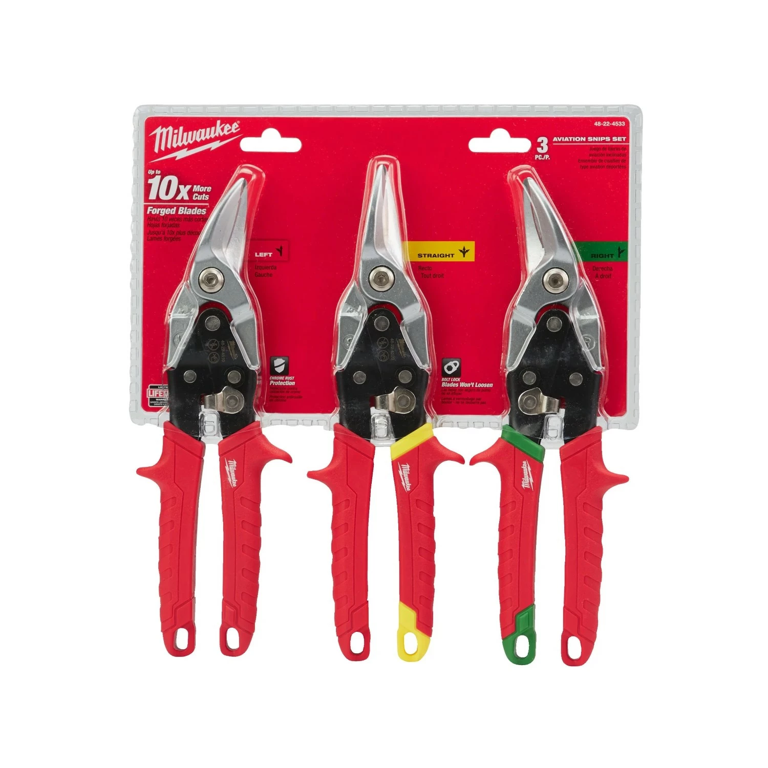 Milwaukee 48224533 Cisaille set 3 pieces-image