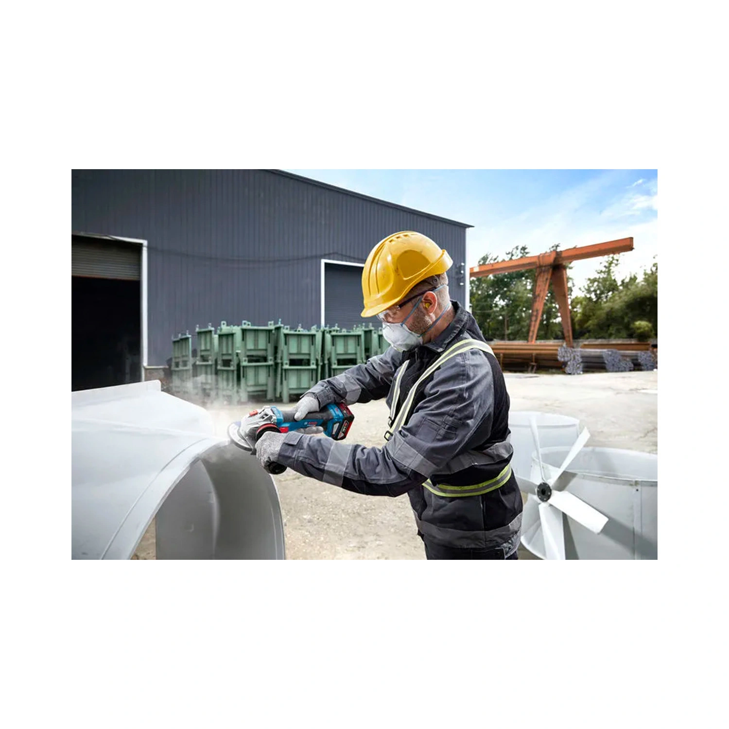 Bosch GWS 18V-11 18V accu haakse slijper body in L-boxx