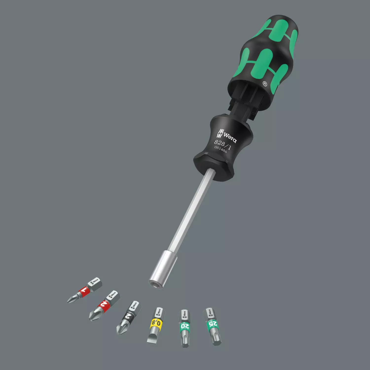 Wera Kraftform Kompakt 27 Set 1 7-pièces Jeu de Bits - 1/4" - 25mm-image