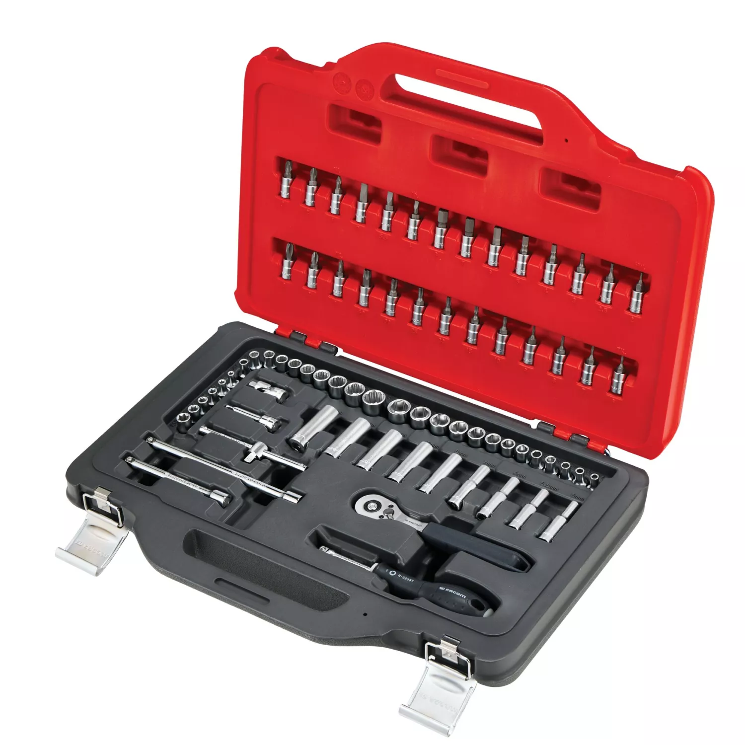 Facom RL.151-EP72PB 72-delige Ratel- en doppenset in Twin Box koffer - 1/4"