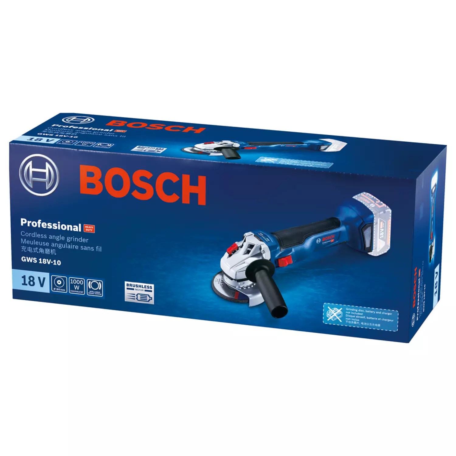 Bosch GWS 18V-10 Meuleuse d'angle sans fil Li-Ion - 125 mm - Machine seule-image