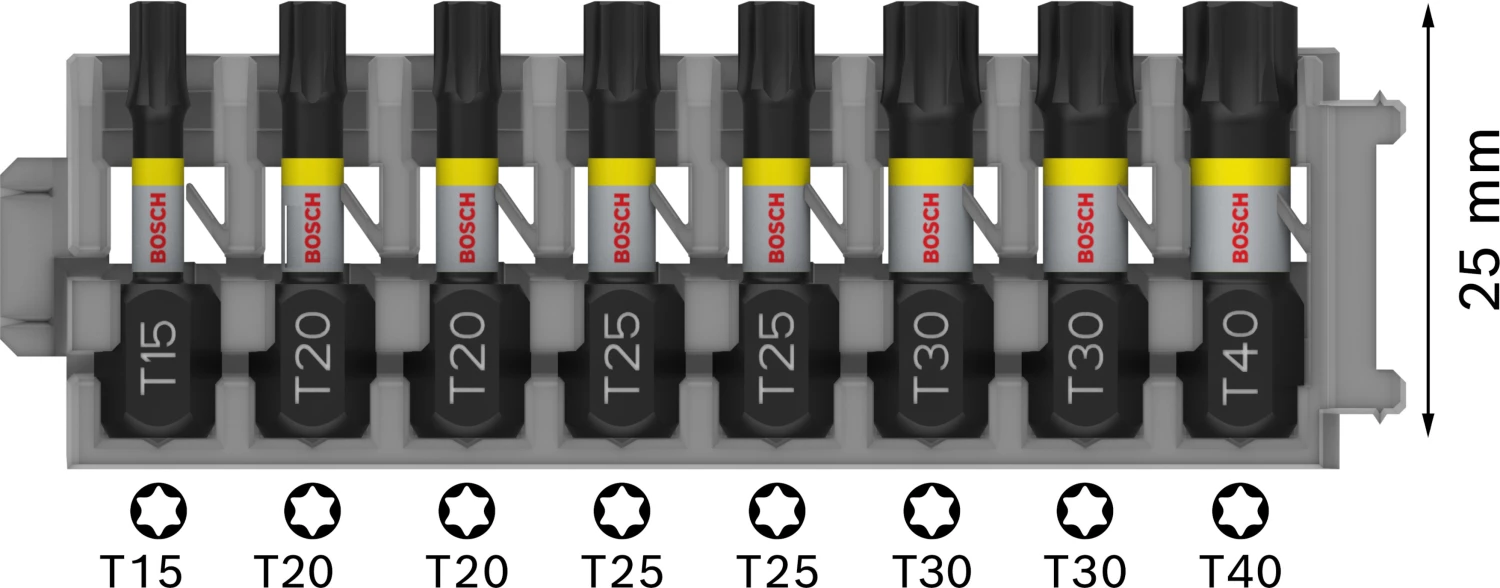 Bosch 2608522322 8-delige impact bits - T15 / T20 / T25 / T30 / T40-image