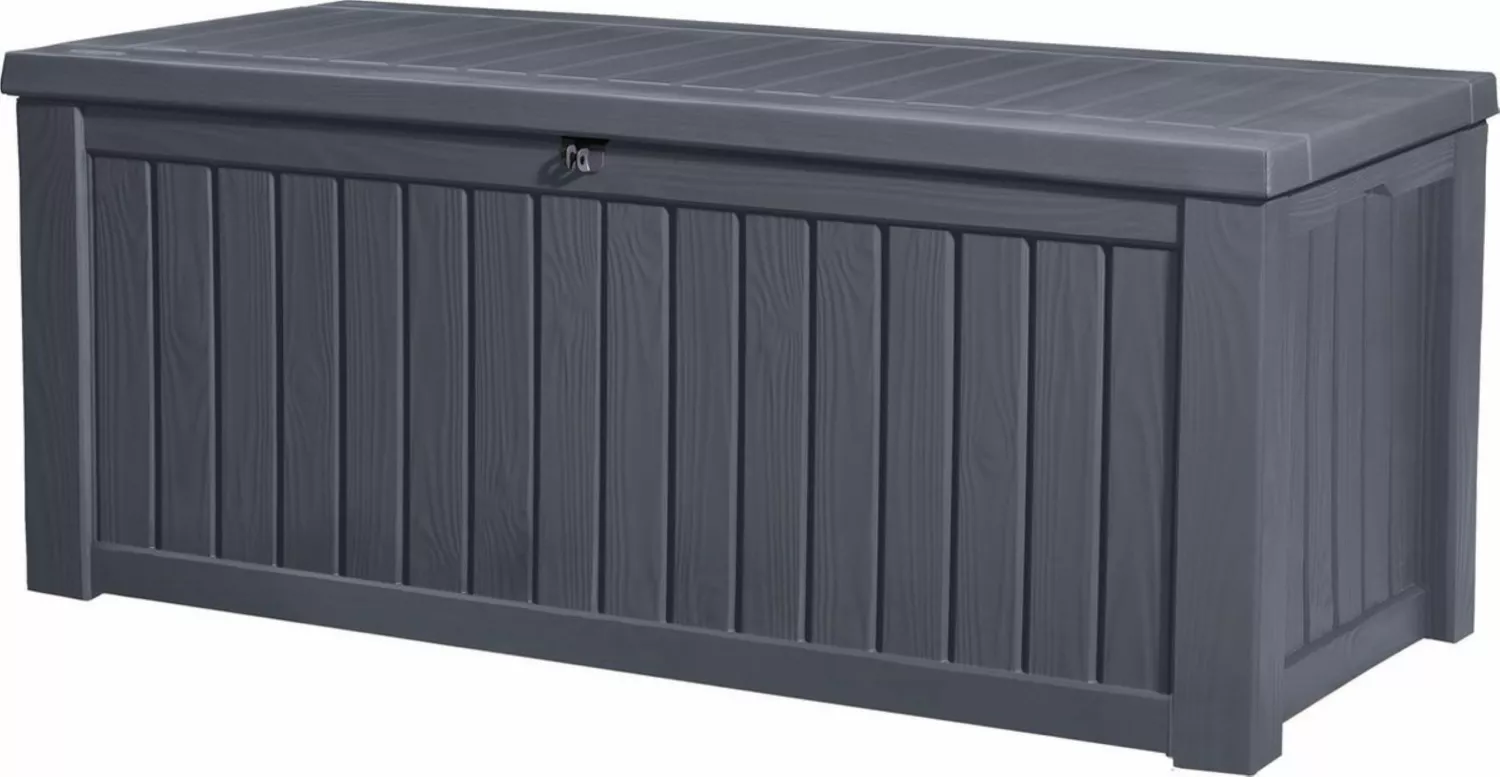 Keter 247606 Rockwood - Coffre de rangement - graphite - 570 L - 155x72,4x64,4cm-image