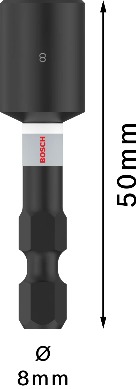 Bosch 2608522351 Impact control dopsleutel - Zeskant - 8mm - 1/4'' (L=50mm)-image