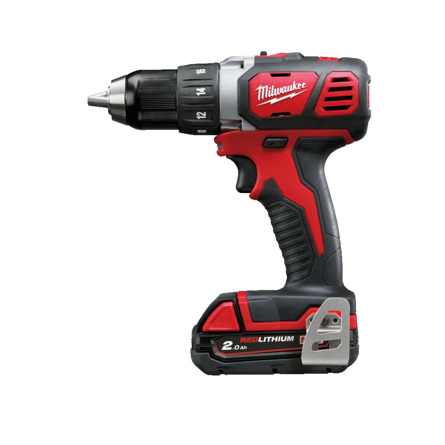 Milwaukee M18 BDD-202C - Set perceuse visseuse Li-Ion 18V (2x batterie 2.0Ah) dans mallette - 60Nm-image