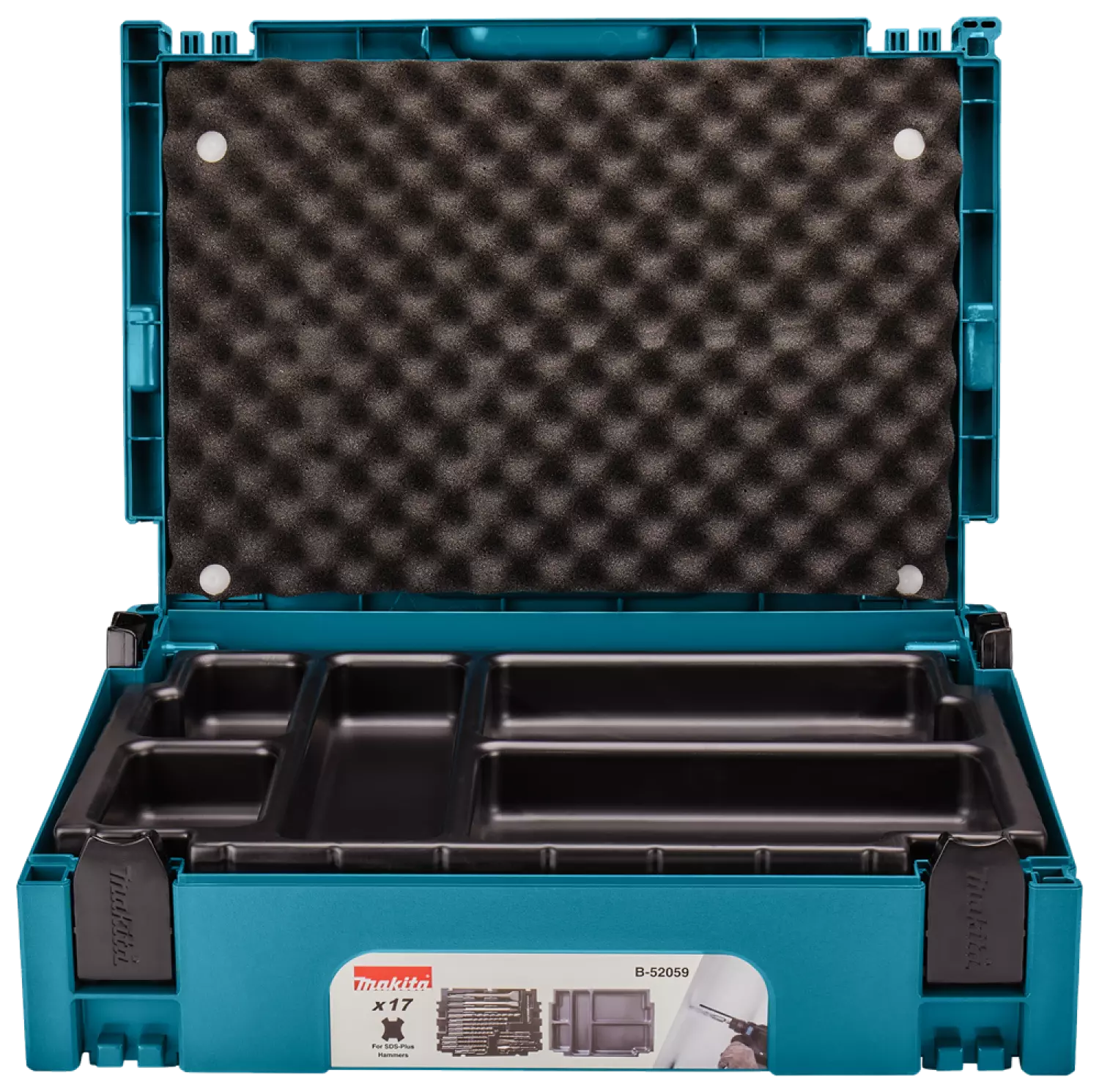 Makita B-52059 / B-53877 - 17 Forets et burins SDS-Plus dans coffret MAKPAC-image