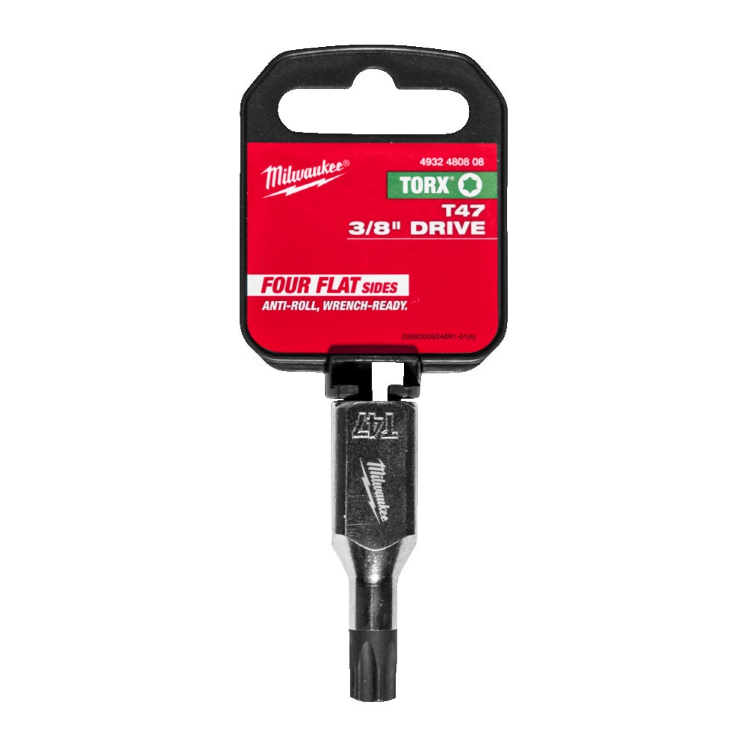 Milwaukee 4932480808 Douille à embout - 3/8" FOUR FLAT - Torx 47