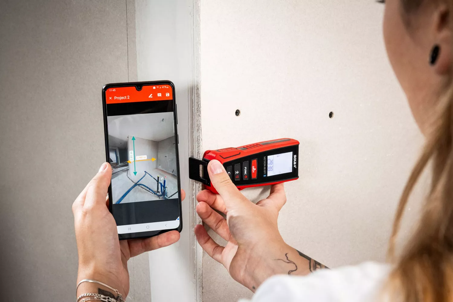 Sola METRON 60 BTI Télémètre dans un étui - Bluetooth - 60 m - IP54-image