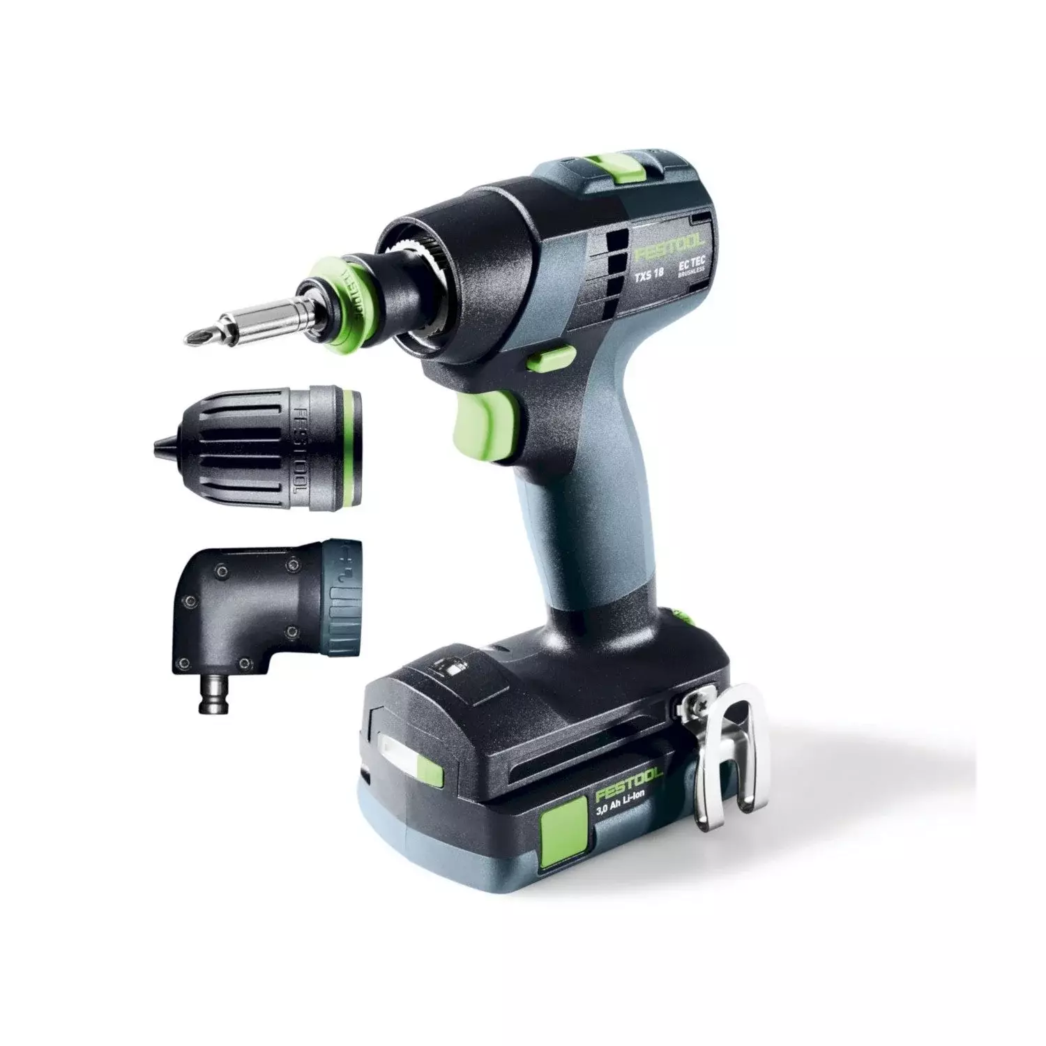 Festool TXS 18 C 3,0-Set 18V Li-Ion accu schroefboormachine incl. bitset (2x 3,0Ah) in systainer - 40Nm-image