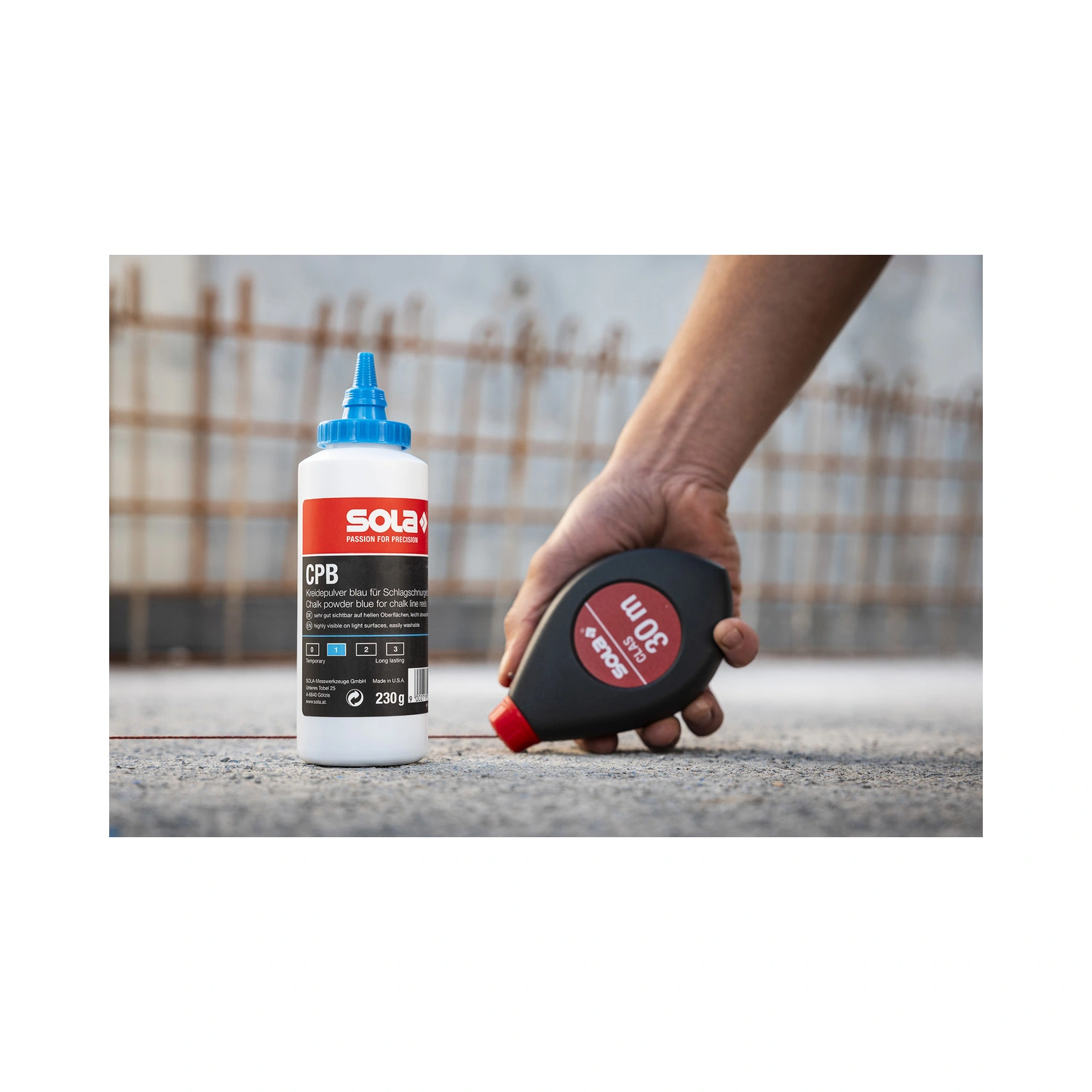 Sola CLAS SET B Slaglijnmolen Set met slaglijnpoeder - 30m - Blauw