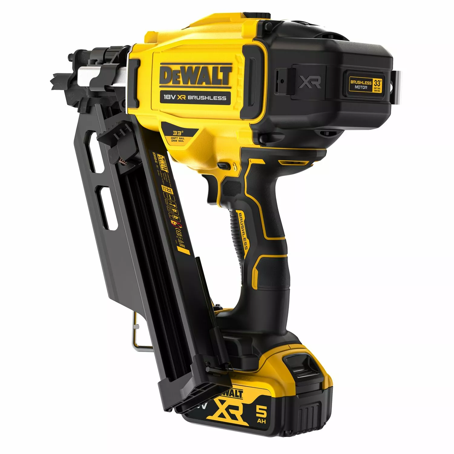 DeWALT DCN930P2 18V Li-ion accu constructie tacker set (2x 5.0Ah accu) in Tstak - 50-90mm - 2-Speed-image