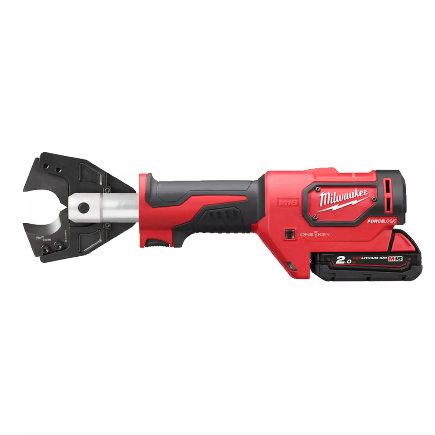 Milwaukee M18 ONEHCC-201C CU/AL-SET 18V Li-Ion accu kabelkniptang set (1x 2.0Ah accu) in koffer - One-Key - Koolborstelloos-image