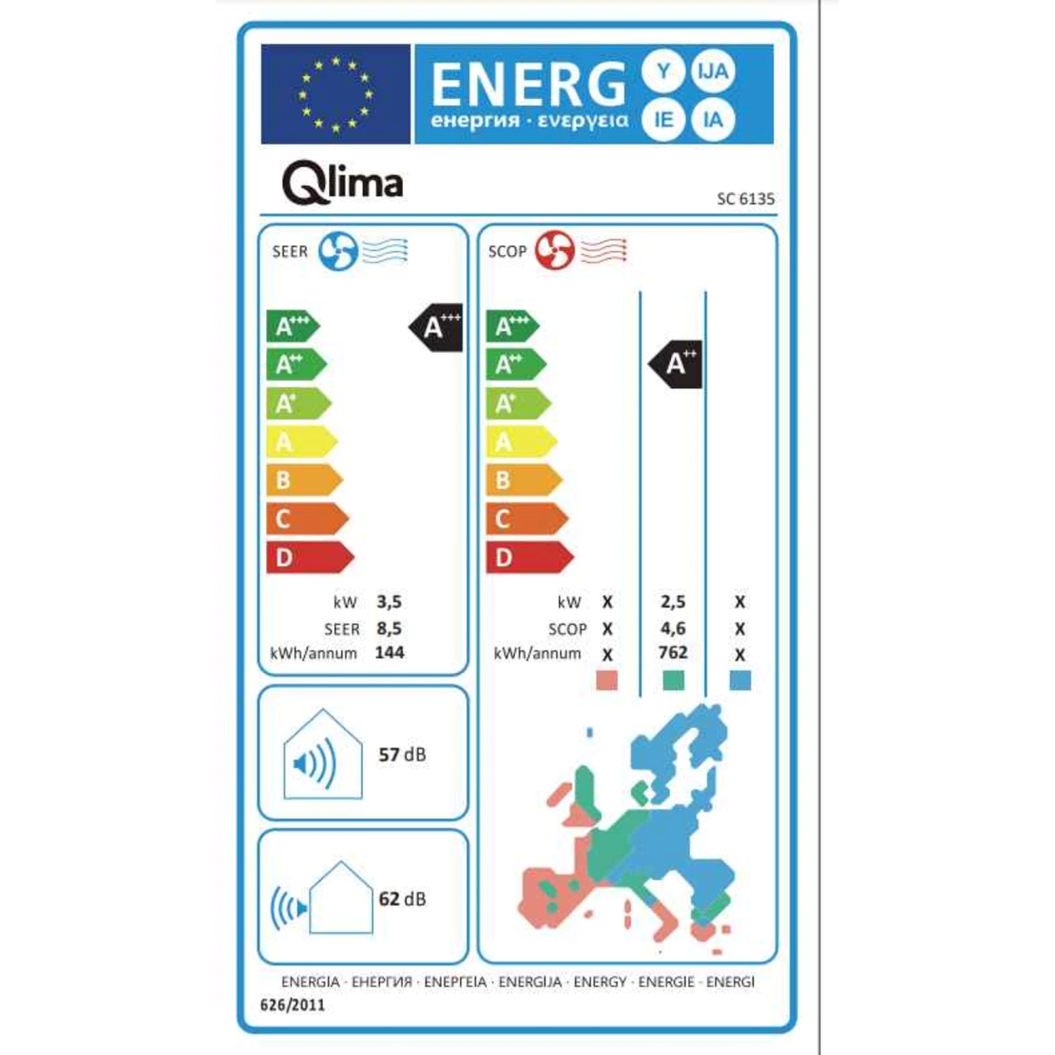 Qlima SC 6135 Split unit airco - 4030W-image