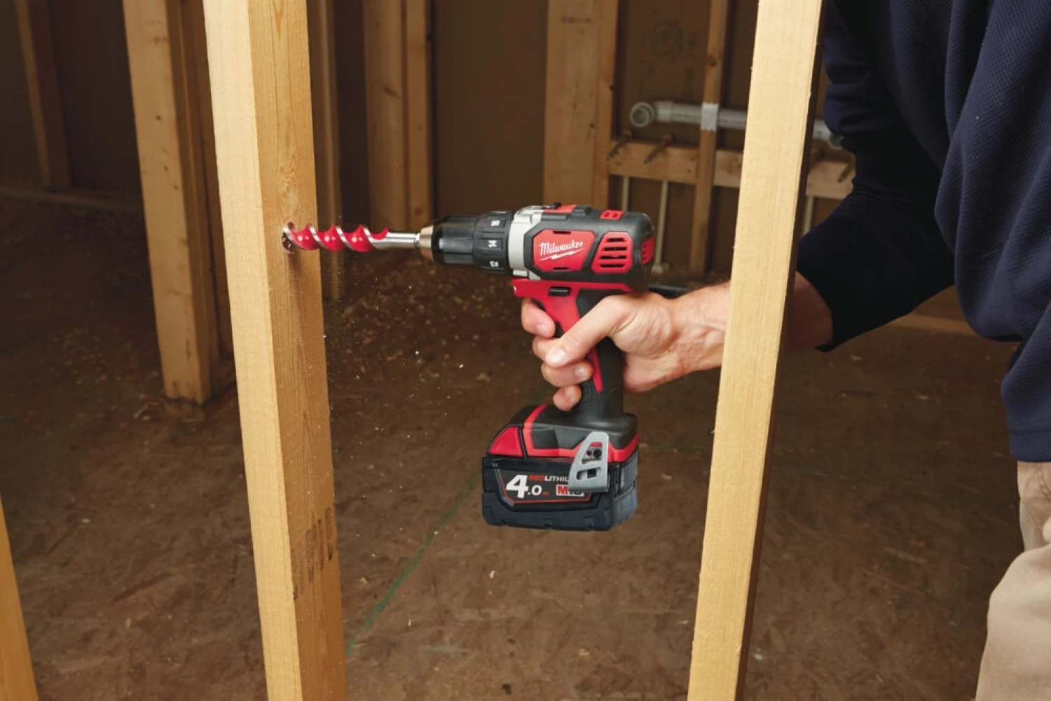 Milwaukee M18 BDD-403C 18V Li-Ion Accu boor-/schroefmachine compact set (3x 4,0Ah) in koffer-image