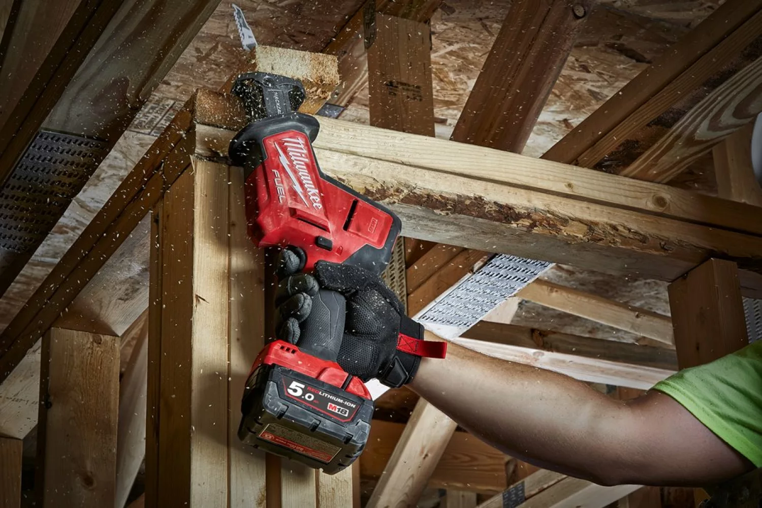 Milwaukee M18 FHZ-502X 18V Li-Ion accu Reciprozaag set (2x 5,0Ah accu) in HD Box - 22mm-image