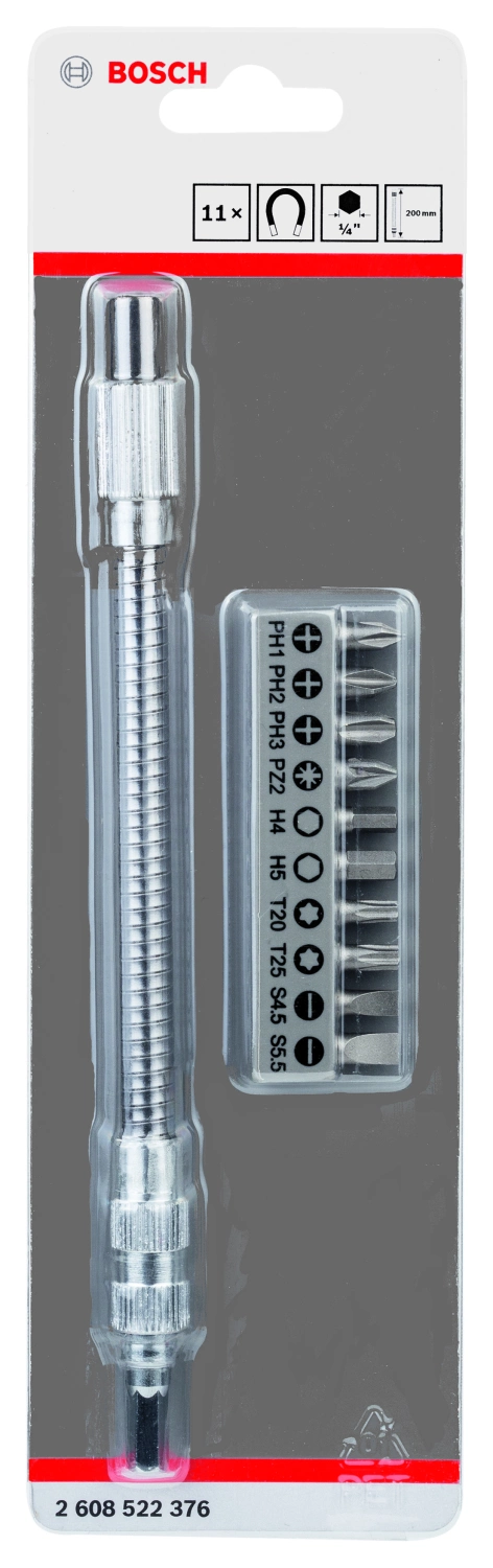 Bosch 2608522376 Jeu de 11 embouts de vissage + rallonge - 200 mm-image