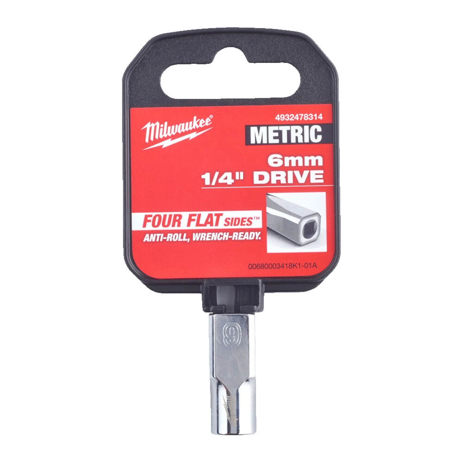 Milwaukee 4932478314 Dop - 1/4" FOUR FLAT™ - 6mm-image