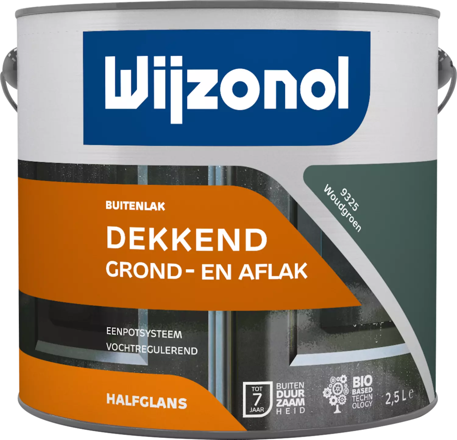 Wijzonol Grond- en aflak in één - 9325 Woudgroen - 2,5L-image