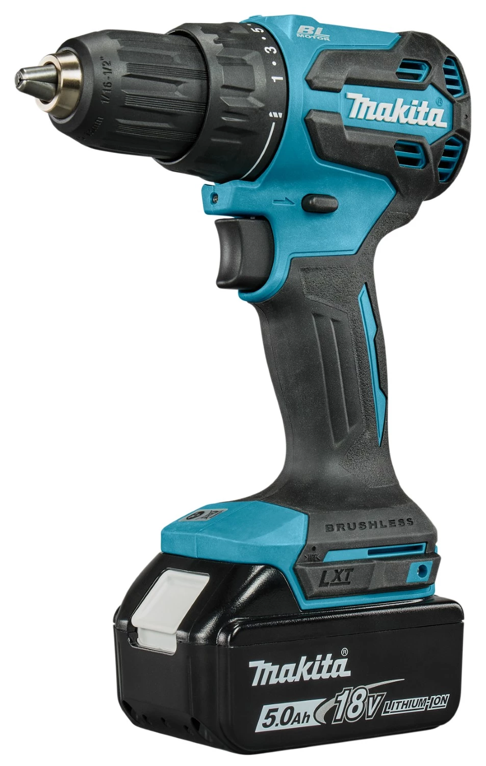 Makita DDF490RTJ 18 V Li-ion batterie perceuse/visseuse kit (2x 5,0 Ah) dans Mbox-image