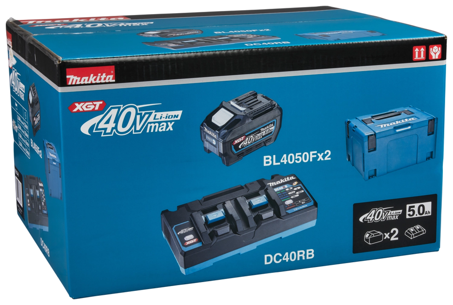 Makita XGT 40V max Li-ion Set de démarrage - 2 batteries 5,0 ah - + Duol Vein in Mbox-image