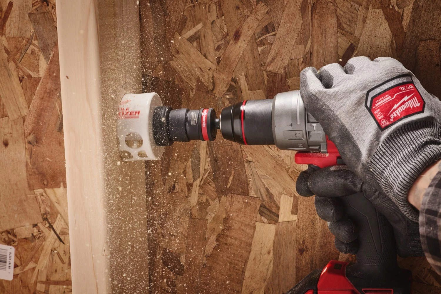 Milwaukee 4932500553 Porte-scie cloche universel Quick-lock avec adaptateur d'agrandisseur de trou