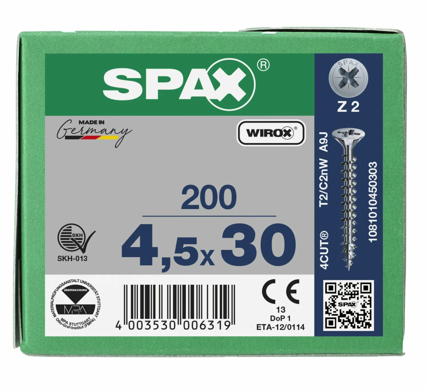 SPAX Universele schroeven verzonken kop - voldraad - Z2 - 4.5x30 mm (200st)-image