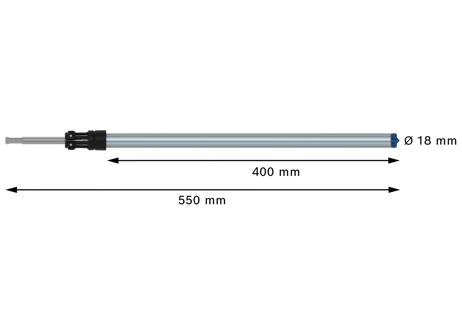 Bosch 2608901780 EXPERT Foret à marteau SDS Clean SDS plus-8X - 18x400x550mm-image