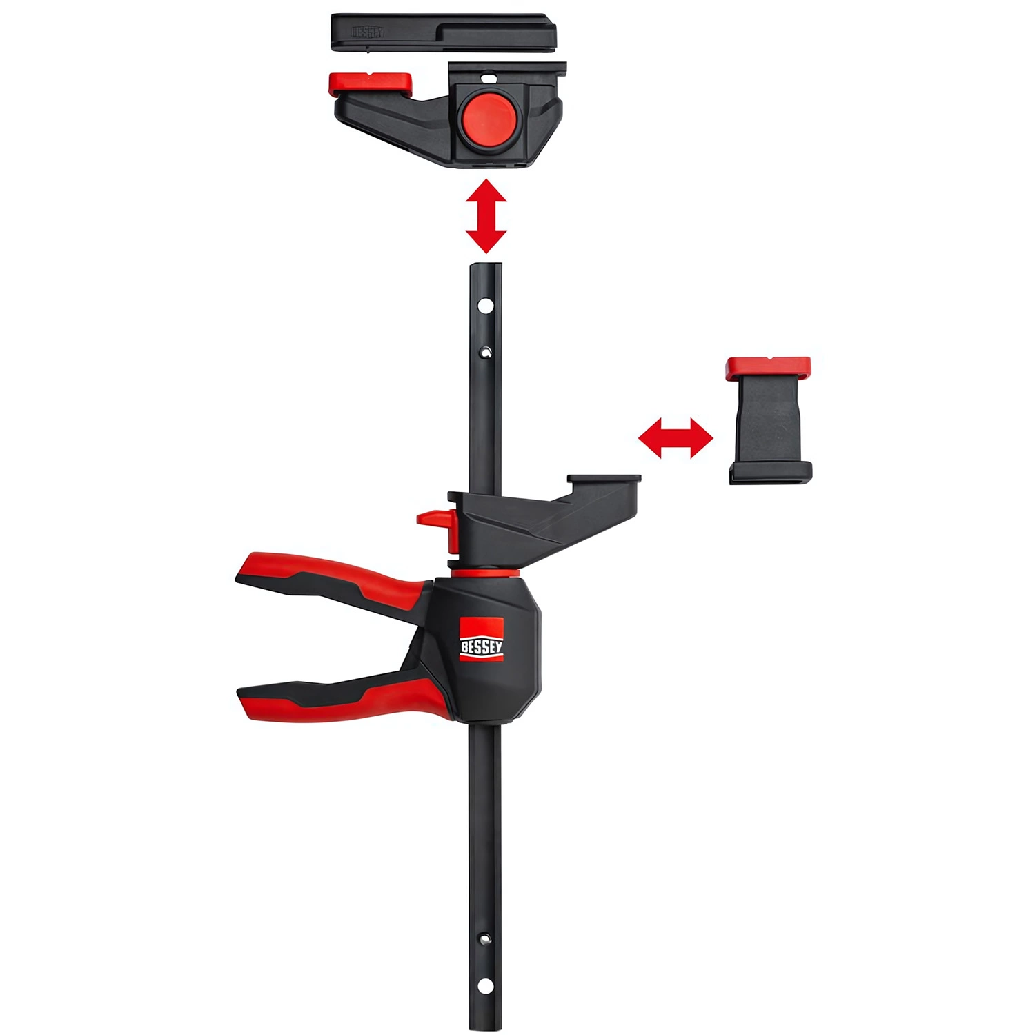 Bessey EZR360-15SET Jeu de serre-joints à une main pour rails de guidage - 150 x 60mm