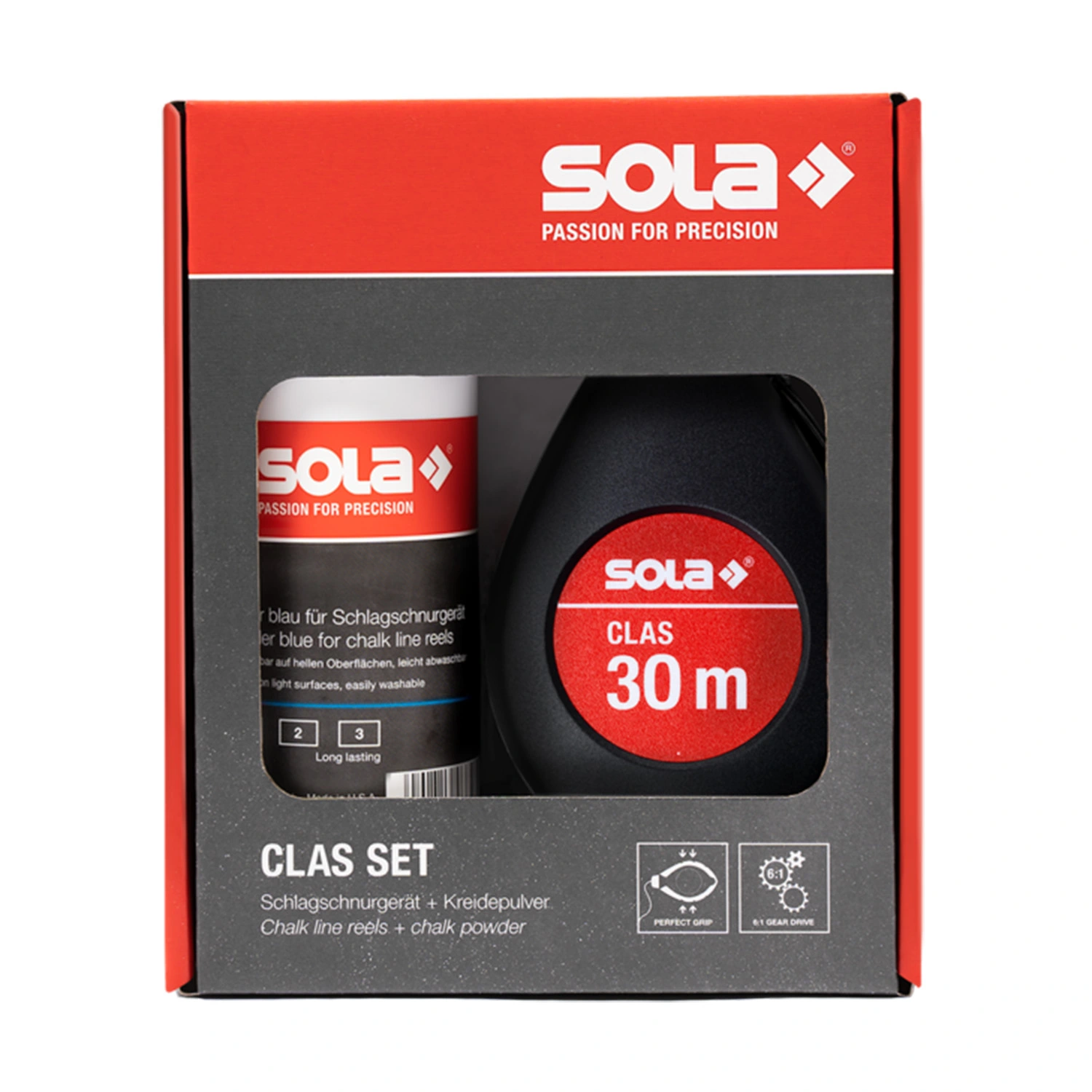 Sola CLAS SET B Slaglijnmolen Set met slaglijnpoeder - 30m - Blauw